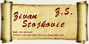 Živan Stojković vizit kartica